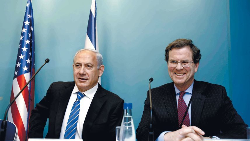 Prime Minister Benjamin Netanyahu, left, and AJCongress Executive Director David Harris in Jerusalem