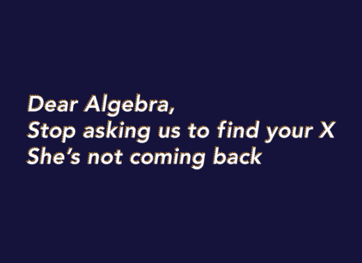 Click to enlarge Dear algebra