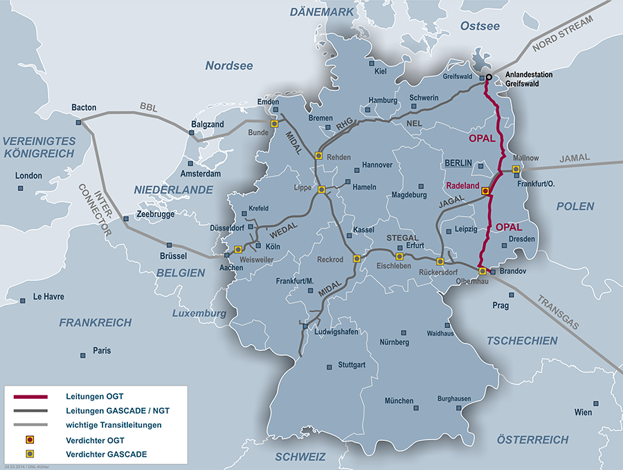 Ukraine gas pipelines map