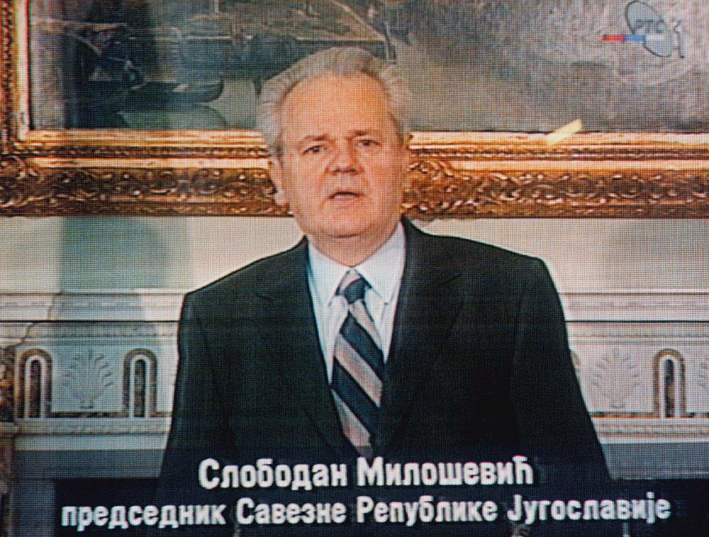 Yugoslav President Slobodan Milosevic