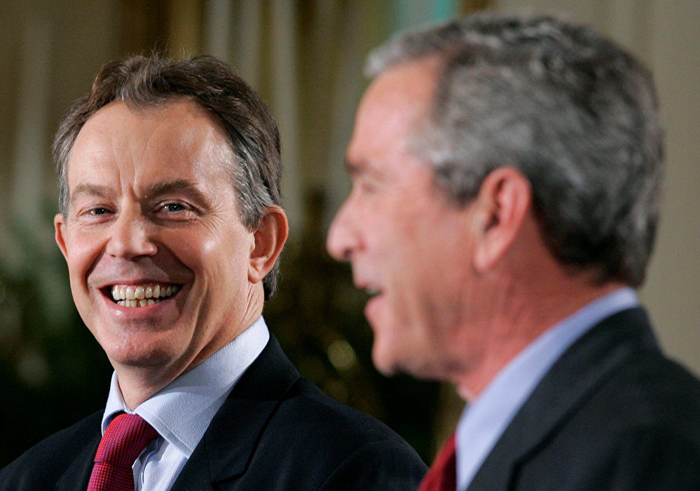 Tony Blair and George Bush