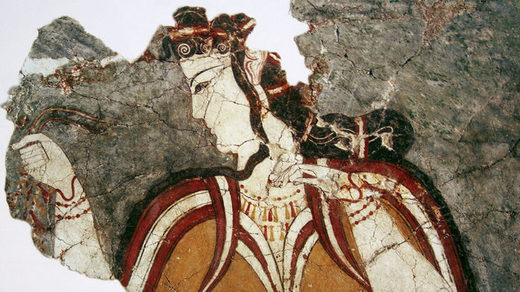 Click to enlarge Mycenaean woman fresco
