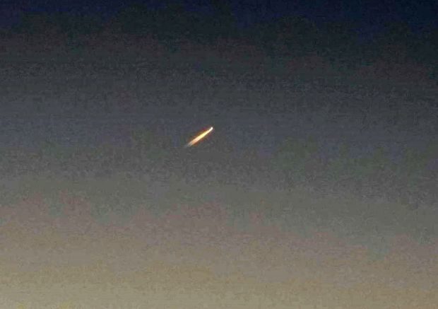 Orange fireball over Australia