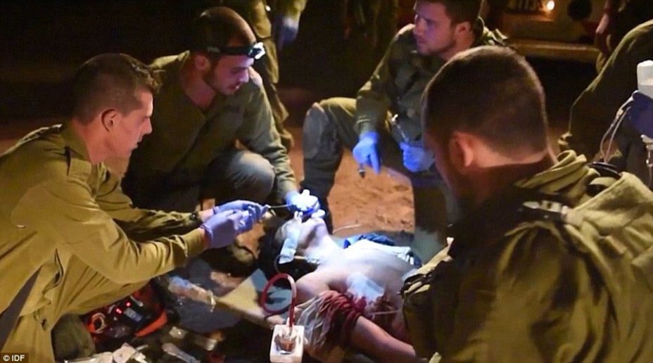 Click to enlarge Israeli Defense Forces (IDF) medical personnel have been recovering wounded terrorists from the Syrian side of the Golan Heights
