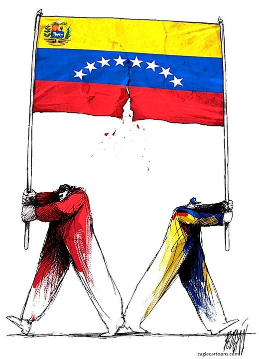 Venezuela flag ripping