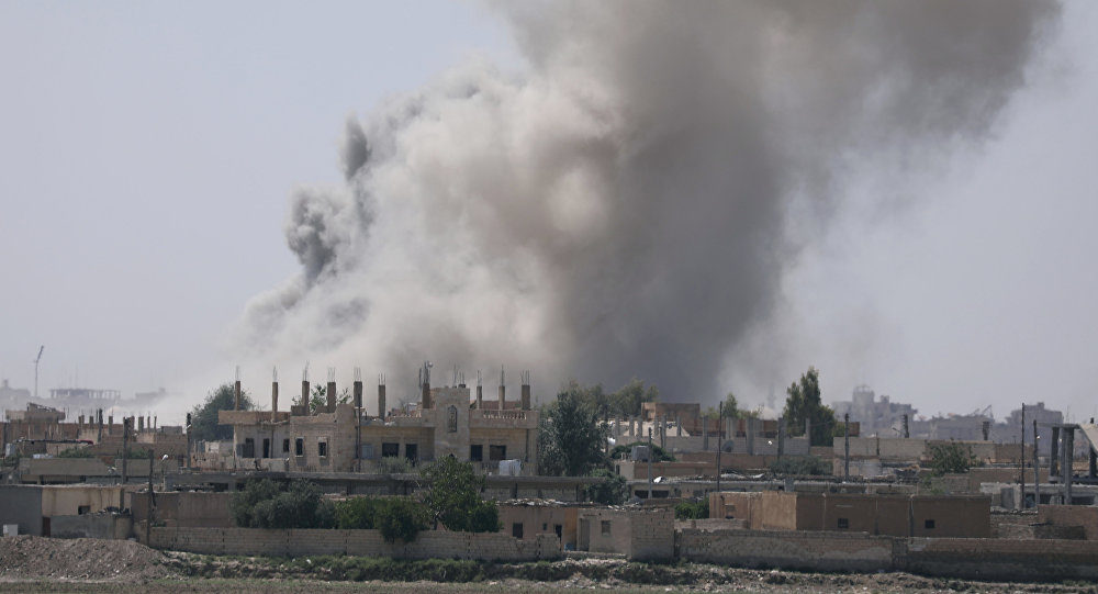 Smoke in Raqqa