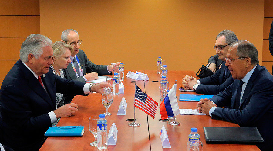 Rex Tillerson and Sergey Lavrov
