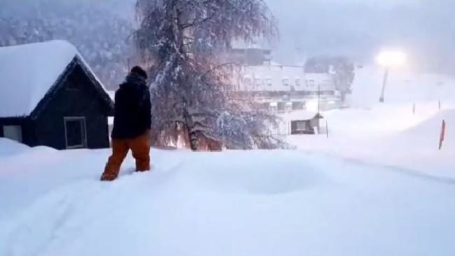 Click to enlarge The snow was thick in Falls Creek
