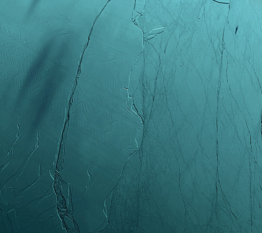 Click to enlarge Larsen C shelf in Antarctica