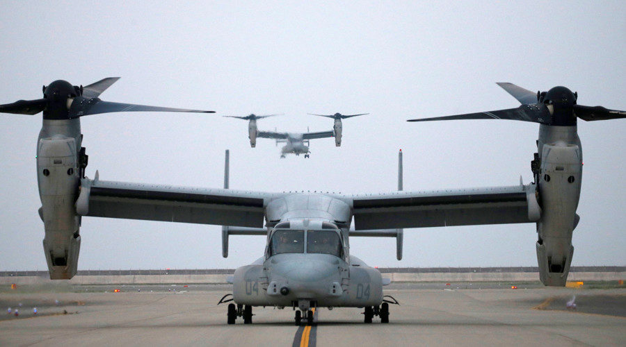 U.S. MV-22 Osprey aircrafts