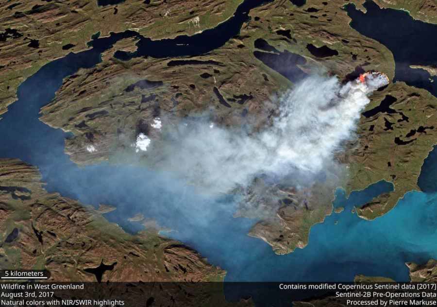 Greenland wildfires