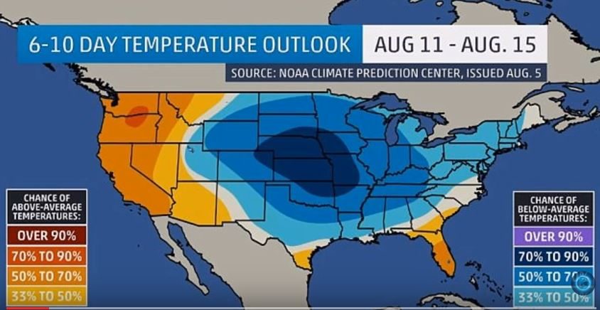 Cold August across North America