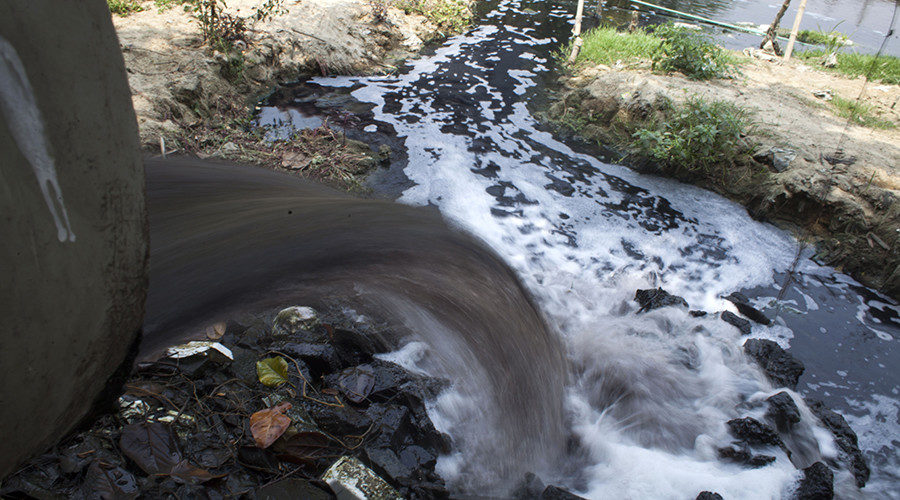 Click to enlarge polluted California stream