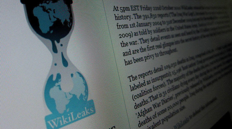 WikiLeaks on computer screen