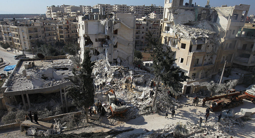 damaged Idlib, Syria