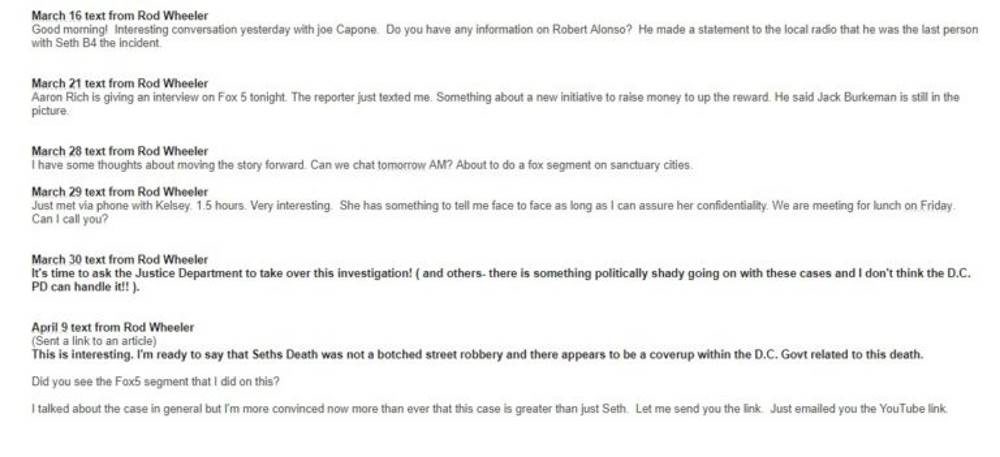 Click to enlarge test messages Ron Wheeler Seth Richards