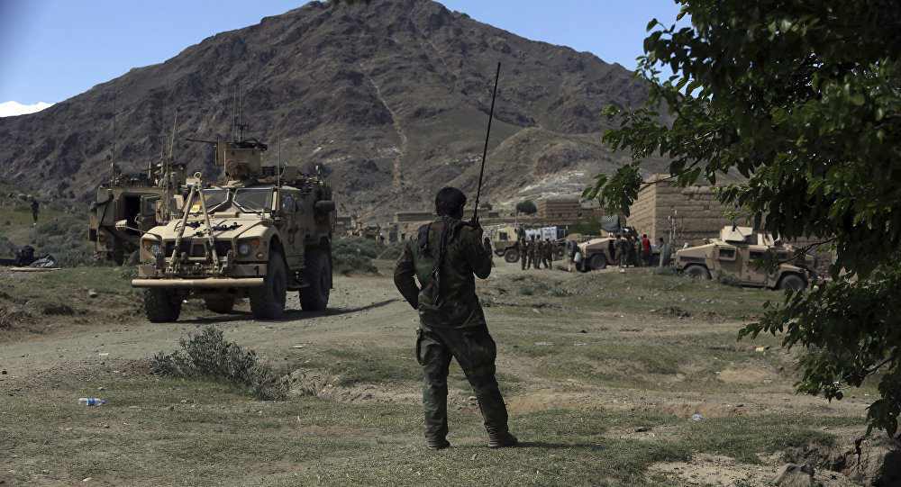 US forces and Afghan commando