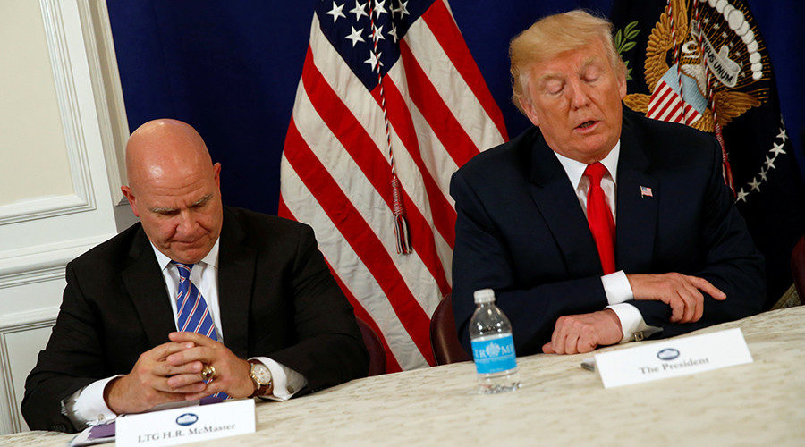 Donald Trump with National Security Adviser H.R. McMaster