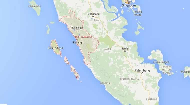 Sumatra earthquake map