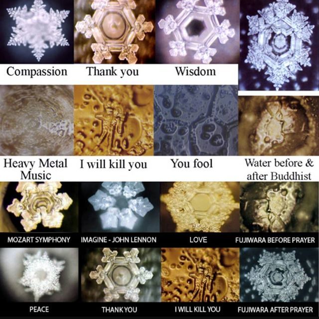 Click to enlarge Human thought and water