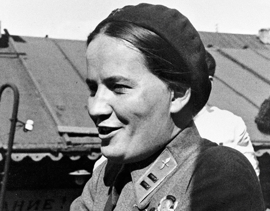 Major Marina Raskova, commander of the women's air bomber regiment