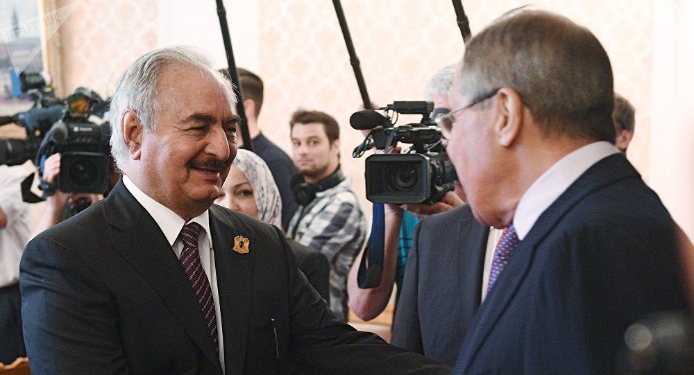 Click to enlarge Khalifa Haftar and Sergei Lavrov