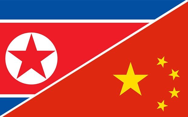china north korea flags