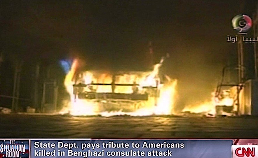 Click to enlarge Bengazi burning