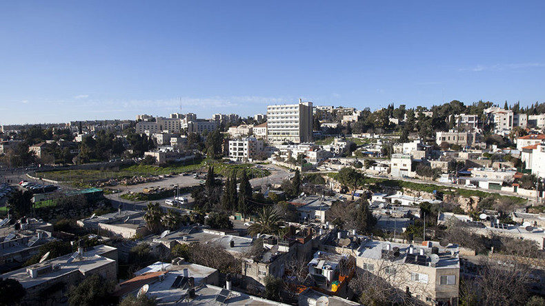 A general view shows the Sheikh Jarrah neighborhood in mostly Arab East Jerusalem