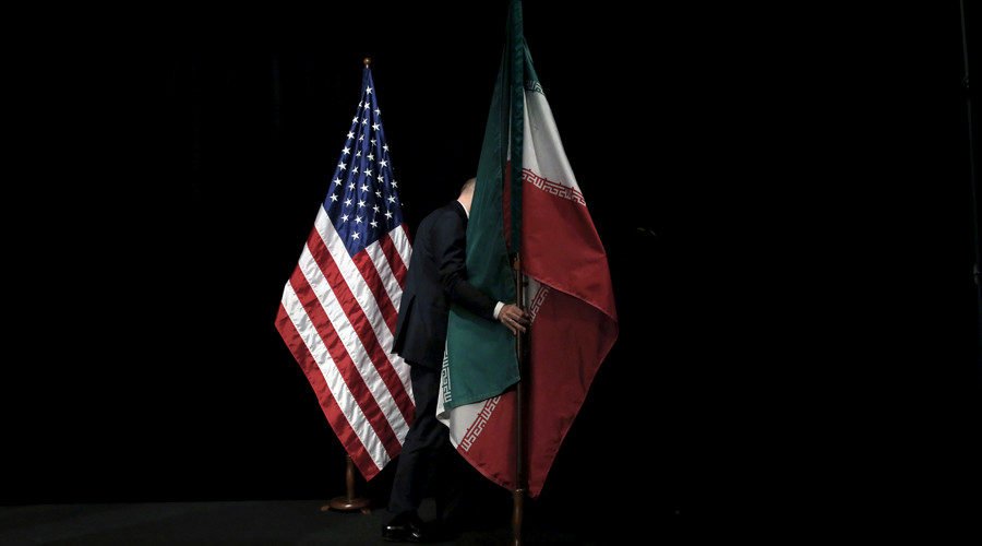 US and Iran flags
