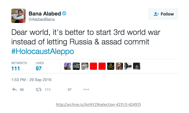 Dear world Aleppo