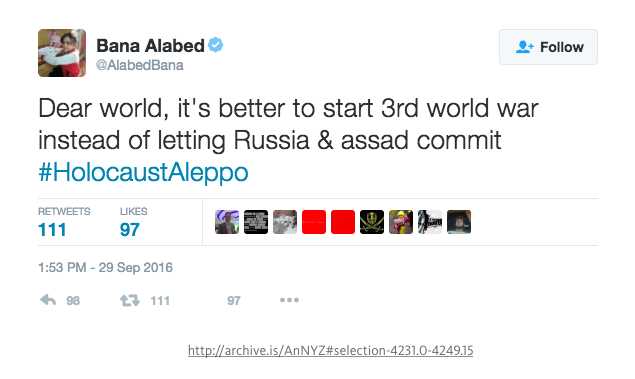 Click to enlarge Dear world Aleppo