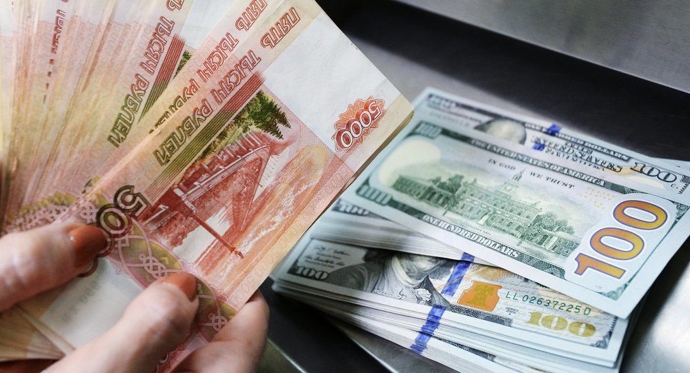 US and Russian currency