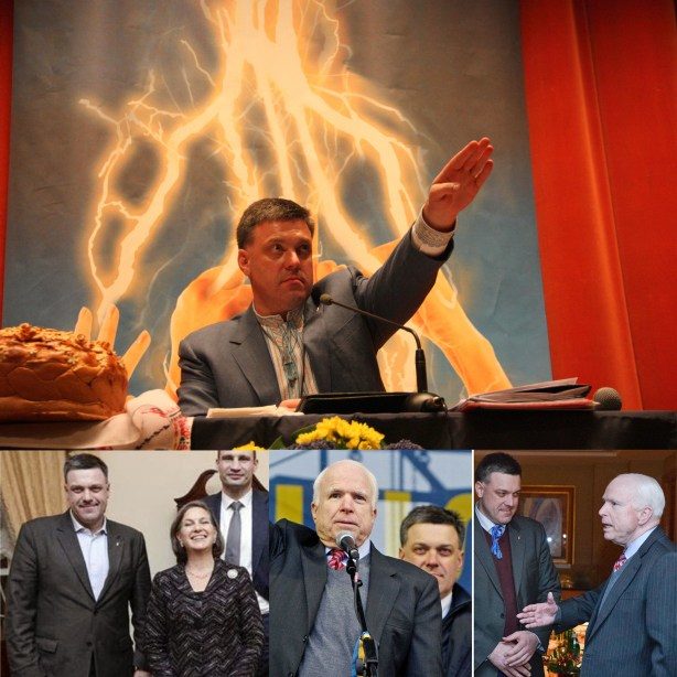 Neo Nazi Svoboda leader Oleh Tyahnybok and John McCain