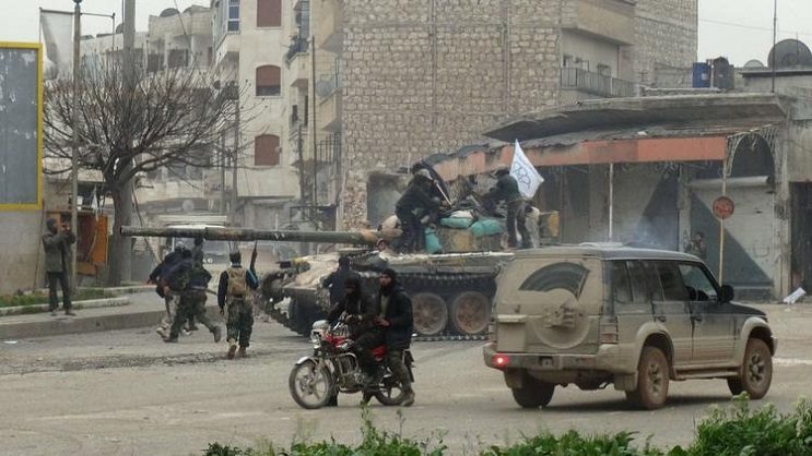 Click to enlarge The city of Idlib occupied by radical Islamists