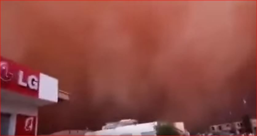 The sky over Ain Ouasara turned blood red within seconds.