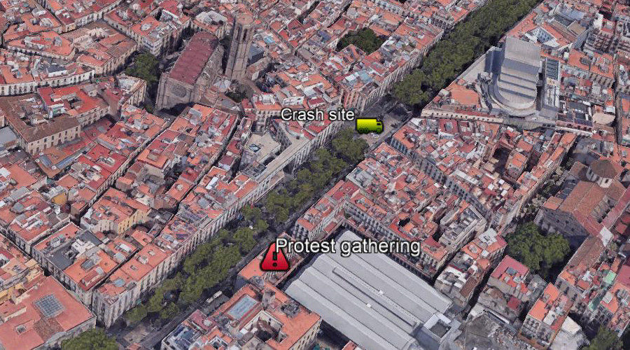 barcelona crash site