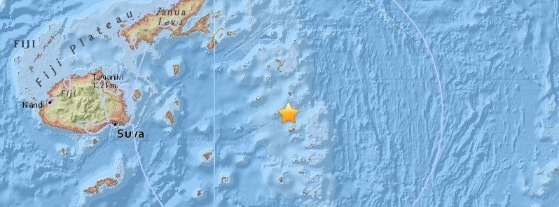 Fiji earthquake map