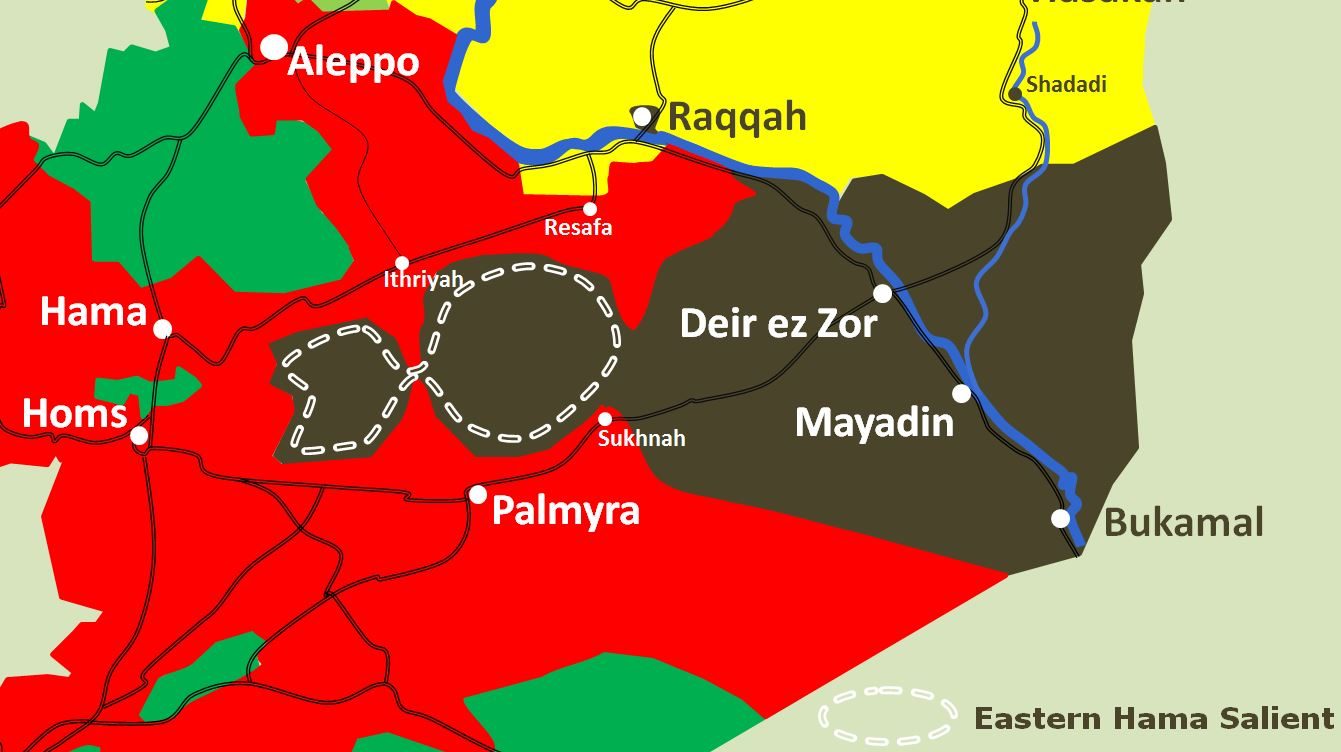 Syria battle map 8/18/2017