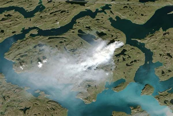 Click to enlarge Greenland wildfire