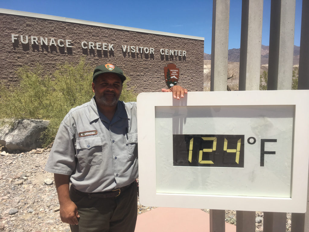 Click to enlarge Death Valley record temp
