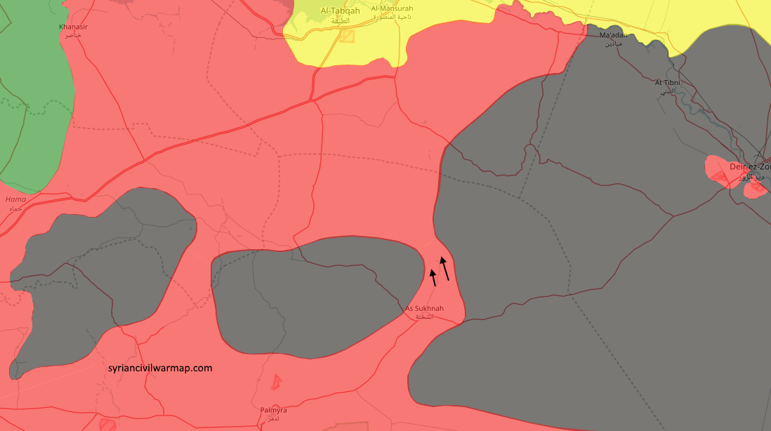 Syria battle map 8-22-2017