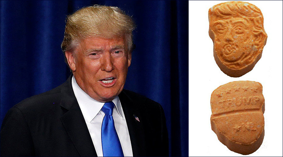 Trump faced  ecstasy tablets