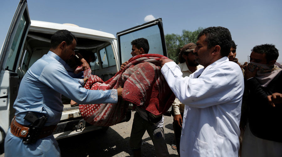 Saudi-led air strikes in Arhab area, Yemen