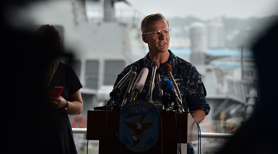 Click to enlarge Vice Admiral Joseph Aucoin, US 7th Fleet Commander