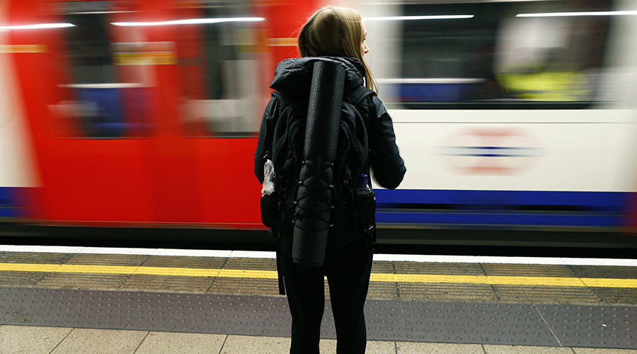 woman in subway