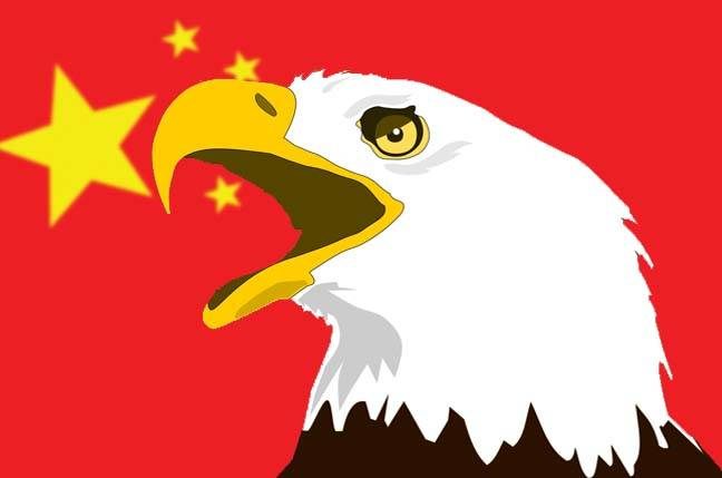 US china eagle flag