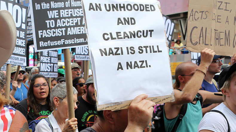 Click to enlarge antifa protester