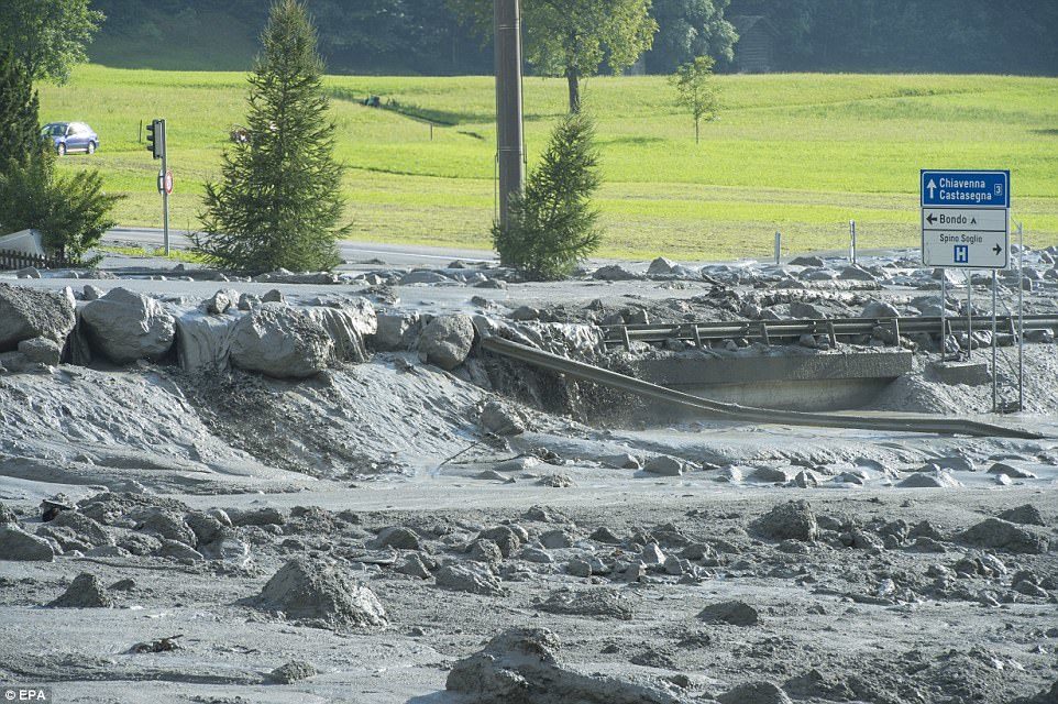 Blocked: It is not known when the local residents can return to the village or how long the cleanup will take