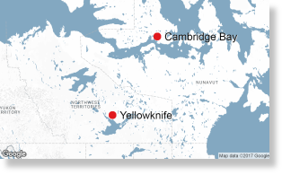 The hamlet of Cambridge Bay is located on Victoria Island in the Kitikmeot Region of Nunavut